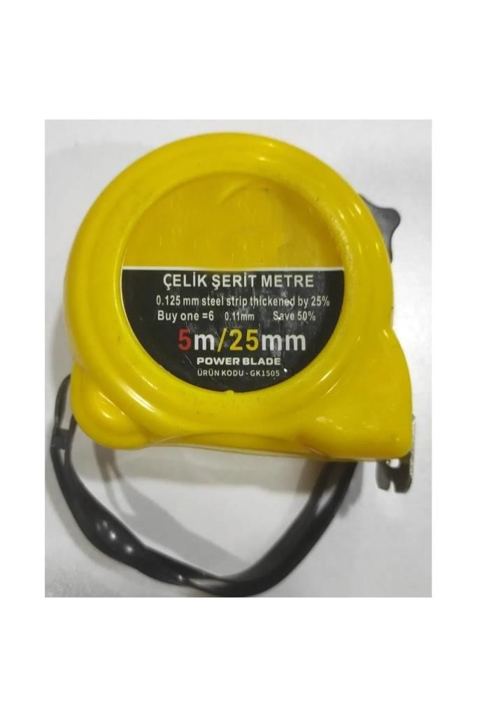 Çelik Şerit Metre 5MTX25MM