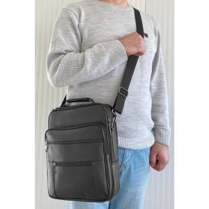 Hakiki Kuzu Deri Battal Boy Çelik Kasalı Dikey Erkek Çantası 30 x 24 x 9 cm