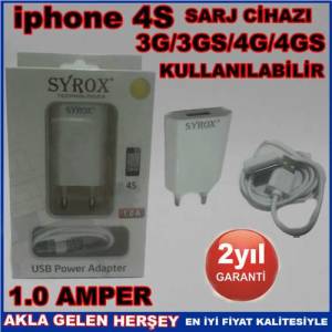 SYROX İPHONE 4S 1.0 AMPER ORJİNAL SARJ CİHAZI