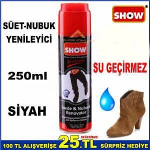 SİYAH SÜYET BOYASI SU GEÇİRMEZ 250ml SÜET,NUBUK AYAKKABI-ÇANTA-MONT BOYASI SİYAH RENK SPREY BOYA -2