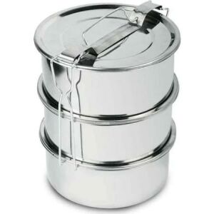 Sağlıklı Yemek Taşıma 1no 1-2 kişilik 3 kap Full Çelik Sefer Tası