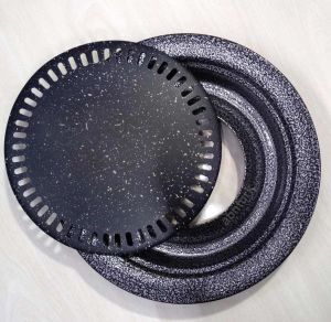 Granit Ocak Üstü Dumansız Izgara Sağlıklı Pişirme Yüzeyli Kokusuz Sulu Grill Pratik Yanmaz Yapışmaz