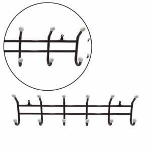 Duvara Monte 12 Kancalı Metal Duvar Askısı Kapı Arkası Askılık Kıyafet Giysi Askısı