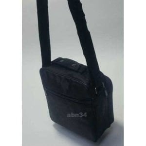 Omuz Askılı Su Geçirmez Erkek El Çantası 25x23cm Sağlam Branda Kumaş 5 Cepli Dikey Çanta