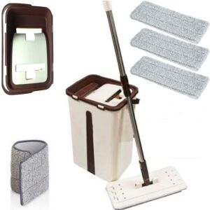 Yeni Nesil Microfiber Tablet Mop 3 Paspaslı Temizlik Seti 2 hazne