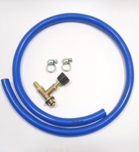 Gri Piknik Tüpü için Gaz Musluğu +1 Metre Hortum 2 Kelepçe