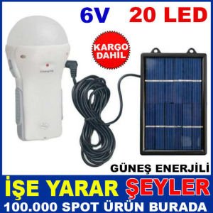 WATTON 20 LED'li GÜNEŞ ENERJİLİ SOLAR LAMBA KD