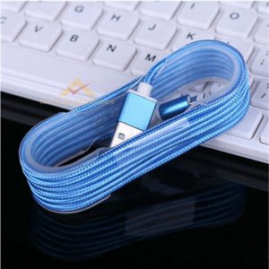 APPLE RENKLİ ÖRGÜLÜ ÇELİK USB DATA ŞARJ KABLOSU