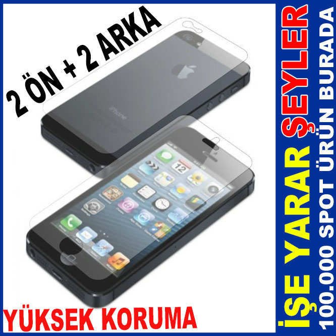 2 ADET IPHONE 5G EKRAN KORUYUCU JELATİN FİLM