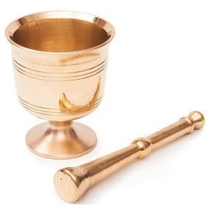 Orjinal Sarı Pirinç Havan Battal Boy 4 No 1600-1700 gr - 100 yıl garantili