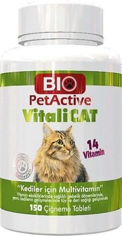 BioPetActive VitaliCat Kediler İçin 150  Multivitamin Tablet 75gr