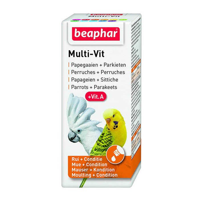 Beaphar Multi-Vit Papağan/Paraket İçin Multivitamin +Vit.A