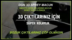 3d  Yüzeysel Düzeltici Abs /  Pla /  Petg / 3D Sprey Macun 400 ml