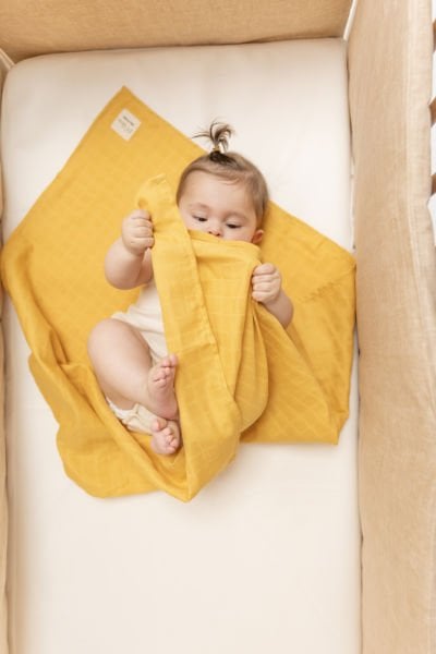 3’lü Müslin Bebek Örtüsü Seti – %100 Pamuk, Tek Kat, 75x85 cm, Ayıcık ve Ördek Desenli, Sarı Düz Renk  | Milna Baby Kids