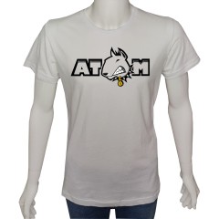 Unisex T-shirt Beyaz 'Hayvanlar / Maskot Köpek' 2Baskılı