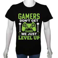 Unisex T-shirt Siyah 'PC Oyuncu/PC Oyuncu21' Baskılı