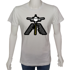 Unisex T-shirt Beyaz 'Uçak / Uçak11' Baskılı