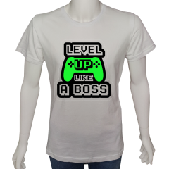 Unisex T-shirt Beyaz 'PC Oyuncu/PC Oyuncu32' Baskılı