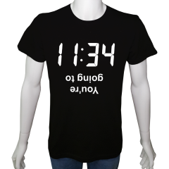 Unisex T-shirt Siyah 'Havalı Siyah / Cehenneme gideceksin' Baskılı