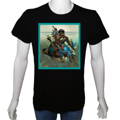 Unisex T-shirt Siyah 'Antik Kültürler / Afrika Yerlileri3' Baskılı