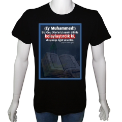 Unisex T-shirt Siyah 'Din&İnanç / Kuran2' Baskılı