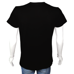 Unisex T-shirt Siyah 'Ünlüler / Descartes1' Baskılı