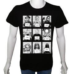 Unisex T-shirt Siyah 'Sinema&Dizi/Korku2' Baskılı