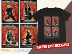 Unisex T-shirt Siyah 'Müzik / Metallica3' 2Baskılı