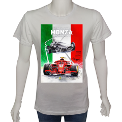 Unisex T-shirt Beyaz 'Oto / Formula11' Baskılı