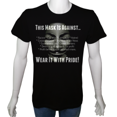 Unisex T-shirt Siyah 'UyandırmaServisi / Vendetta4' Baskılı