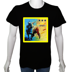 Unisex T-shirt Siyah 'Fanatik Taraftar/FB9' Baskılı