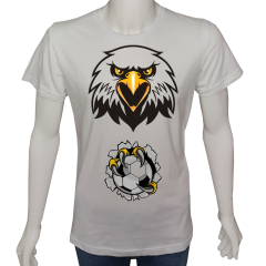 Unisex T-shirt Beyaz 'Fanatik Taraftar/BJK5' 2Baskılı