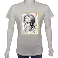 Unisex T-shirt Beyaz 'Atatürk/Atatürk1' Baskılı