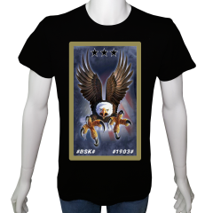 Unisex T-shirt Siyah 'Fanatik Taraftar/BJK7' 2Baskılı