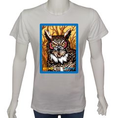 Unisex T-shirt Beyaz 'Fanatik Taraftar/BŞ4' Baskılı