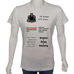 Unisex T-shirt Beyaz 'Bilim Kulübü / Bilim14' Baskılı