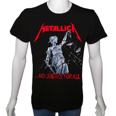 Unisex T-shirt Siyah 'Müzik/Metallica11' 2Baskılı