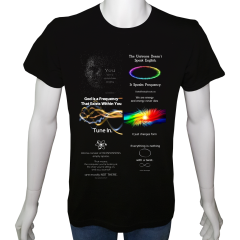 Unisex T-shirt Siyah 'Bilim Kulübü / Kuantum1' Baskılı