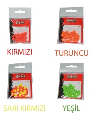 Captain 7665 Renkli Boncuk Yuvarlak 75mm Plastik Boncuk 20'li Paket