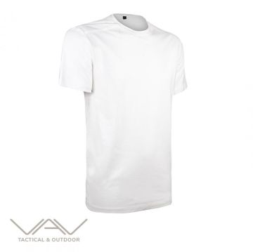 VAV Baseti-03 Yuvarlak Yaka Tişört Beyaz 4XL