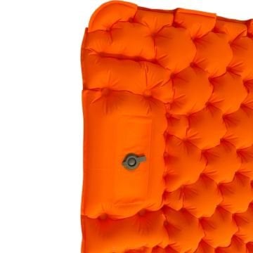 WINDCAMP Şişme Yatak Çift Kişilik - Kendinden Pompalı - Turuncu