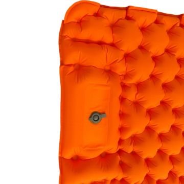 WINDCAMP Şişme Yatak Çift Kişilik - Kendinden Pompalı - Turuncu