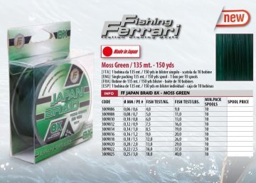 Lineaeffe Japan Braid Green 135 mt 8 Örgü ip