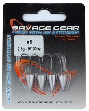 Savage gear LRF Micro Sandeel Jighead 3 gr #8 4 Adet