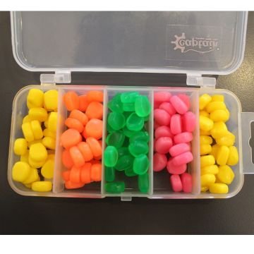 Captain 3496 Pop Corn Silikon Sazan Yemi 100'lü Kutuda Color:Mix