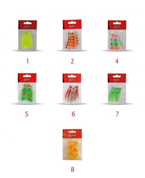 Captain 3594 Octopus Curly 6cm Ahtapot Sübye 5'li Paket Suni Yem