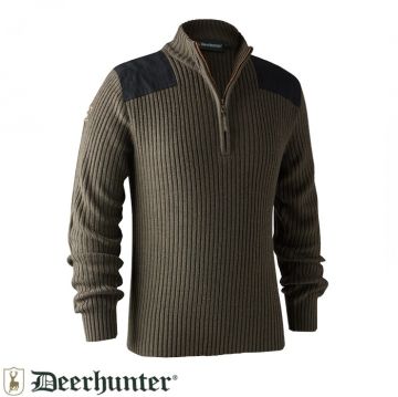 DEERHUNTER Rogaland Yarım Fermuarlı Kahve Kazak S