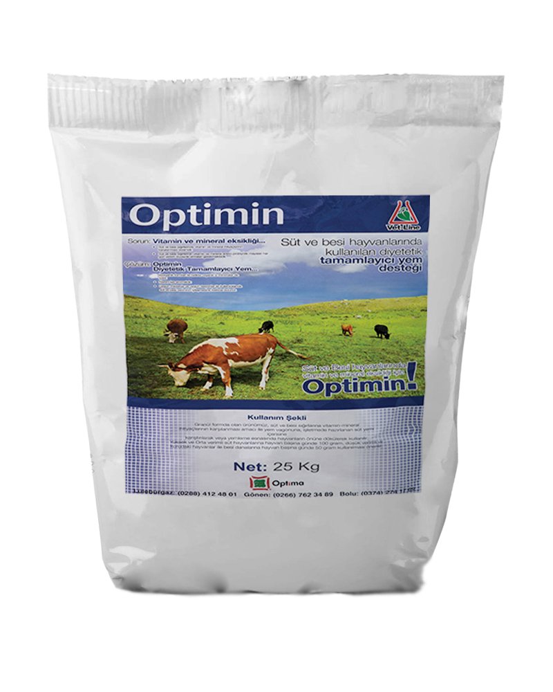 Optimin Büyükbaş Yem 25kg Vitamin ve Mineral