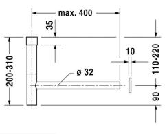 Duravit Design Lavabo Sifonu (Mat Siyah)