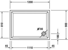 Duravit Starck Duş Teknesi (90x120)